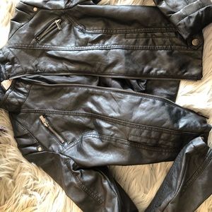 Black leather jacket
